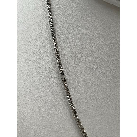 Authentic Italian Sterling Silver Diamond Cut Chain Necklace 16" Hallmarked - Picture 4 of 12